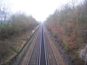 Railway line from bridge